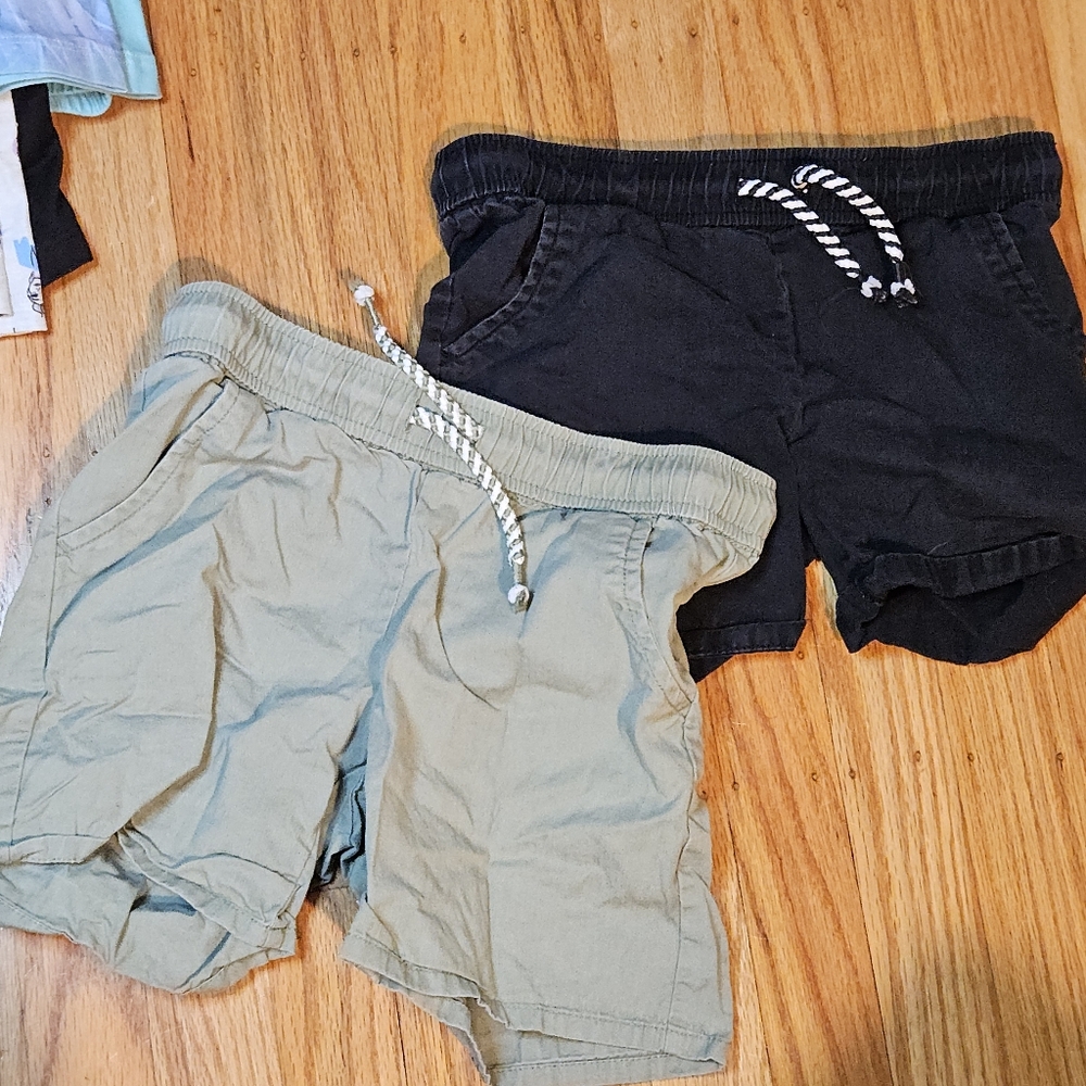 Wonder Nation Kids Shorts - Black and Tan